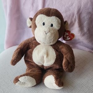 TY Pluffies Brown Monkey Plush Toy Dangles